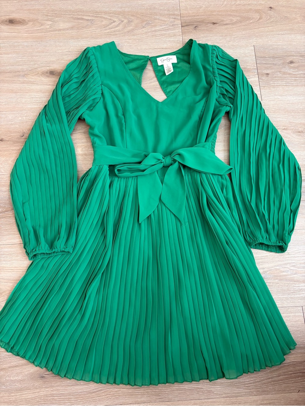 Jessica Simpson Green V-Neck Dress
